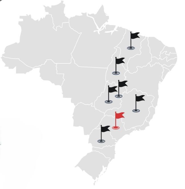 Mapa do Brasil com Presença Nacional